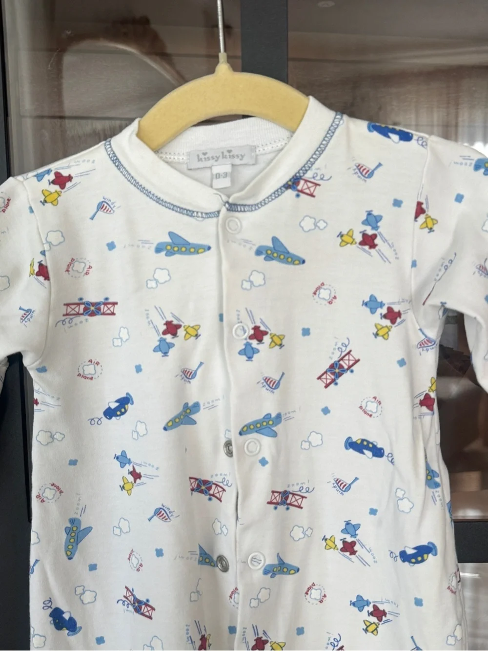 Kissy Kissy converter gown coverall baby boy just plane fun aviators print pima
